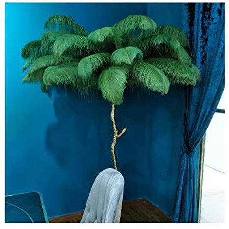 Floor lamp Nordic Modern Luxury Tree Branch Feather Floor Lamp High-Grade Stand Light Floor Lamps for Living Room Floor lamp (Size : Floor green)