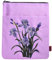 LParkin Geburtsmonat Blume Stickerei Buchhülle mit Reißverschluss, Februar Iris Geburtsblumen Buchhülle Stoff, Geburtstag Blume Buchtasche Geschenke für Buchliebhaber