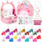 TOGOU2S Nail Polish Set for Girls, Girls Nail Varnish Sets Kids Toys Presents for 5 6 7 8 9 10 11 12, 20 Colors Tear-Off Nail Polish Set with Unicorn Case, Rings, Stickers, Unicorn Nail Salon Game