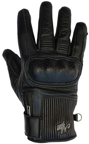Mycl Turell Motorrad Handschuhe Cafe Racer Dark - Zeitloser Stil & Schutz - aus hochwertigem Echtleder - Motorradhandschuhe Herren Retro - Verstärkter Knöchelschutz, Touchscreen-kompatibel