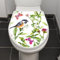 Winhappyhome WC-Sitzbezug Aufkleber Toilettendeckel Aufkleber Badezimmer dekorative Aufkleber (Vogelblume)