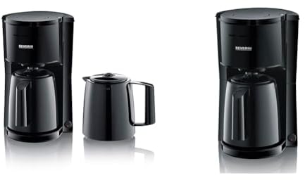 SEVERIN Filterkaffeemaschine mit 2 Thermokannen, Kaffeemaschine für bis zu 8 Tassen je Kanne & Filterkaffeemaschine mit Thermokanne, Kaffeemaschine für bis zu 8 Tassen