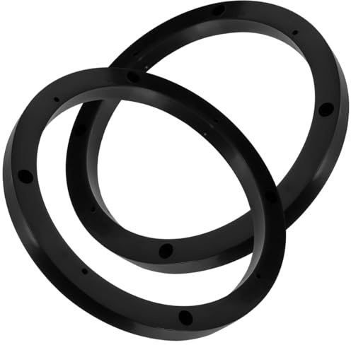 Gatuida Adaptadores De Altavoz para Coche 6.5 Pulgadas Anillo Espaciador De Plástico para Montaje De Altavoces De Audio Automotriz 2 Piezas Fácil Instalación