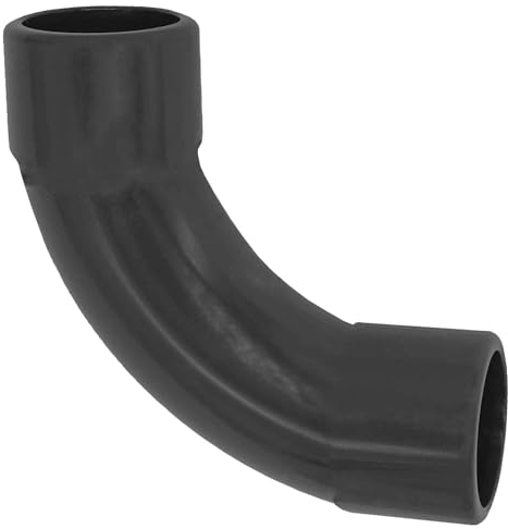 MegaHaustechnik Klebe Fitting Bogen 90° Grad aus Kunststoff für 25mm PVC Rohr Außendurchmesser i-i 2 Muffen Anschlüsse zum Verkleben Druck PN16 Bar Verbinder Stück Winkel Kupplung