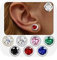JeweBella Ohrstecker Silber 925 für Damen - Hypoallergene Runde Geburtsstein Ohrringe 8mm - Brillante Große Zirkonia Ohrringe Silber 925 Stecker