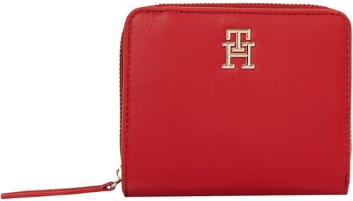 Tommy Hilfiger Portefeuille Femme Logotape Petit, Rouge (Primary Red), Taille Unique