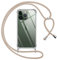Pnakqil Cover for iPhone 13 Pro with Lanyard, Transparent Case with Strap Mobile Phone Neck Collar Protective Necklace for iPhone 13Pro 6.1 Inch, Khaki