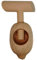 Schiaccianoci a Vite in Legno di faggio schiaccia Noci nocciole a Fungo ghianda rompinoci da Cucina casa (Ovale)