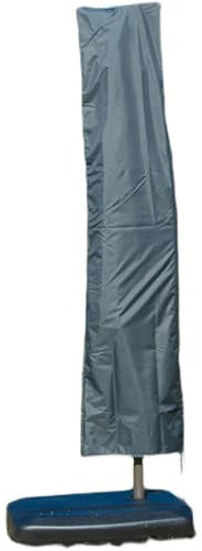 Funda Parasol con Cremallera y Barra Telescópica, Impermeable, Anti UV Funda Protectora Sombrilla Jardín de Exterior o Excentrico de 250 a 350 cm, Color Gris