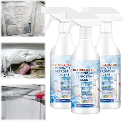 Defrosting Spray for Fridge Freezer,Efficiently Quickly Removes Ice Buildup,Refrigerator Cleaner Inside Spray,Quickly Removes Ice Buildup,Fast Defrost Removal