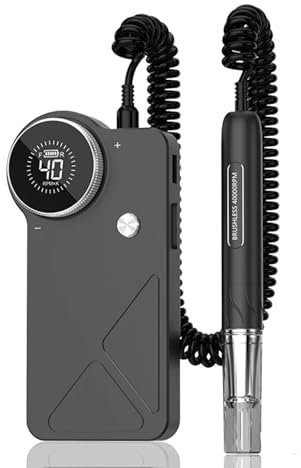 Boyuan Ponceuse Pour Ongles Professionnelle 40000RPM Lime a Ongle Electrique, Ponceuse Manucure Ponceuse Ongle Semi Permanent Portable Pour Polissage, Enlèvement Des CallositéS, Pedicure