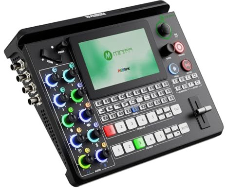 RGB link Mini-Edge SDI | 10-Kanal All-in-One Video-Switcher | 4K H DMI 2.0 & 3G-SDI Eingänge | 5,5 Monitor | NDI | HX3 & IP-Streaming |Audio-Mixing & Effekte