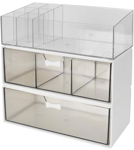 Marjoramy Organizador de Maquillaje con Cajones, Almacenamiento de Cosméticos, Almacenaje Maquillaje, Organizador Cosmeticos, Skincare Organizer, Organizadores para Tocadores Escritorios