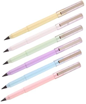 HAPINARY 6 Stück Bleistift Tintenloser Wiederverwendbarer Bleistift für Schreiben Zeichnen und Notizen Erasable Pencil für Studenten und Bürobedarf Langlebig Anspitzen
