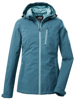 killtec Damen Softshelljacke/Outdoorjacke mit Kapuze KOS 89 WMN SFTSHLL JCKT, sturmblau, 42, 39138-000