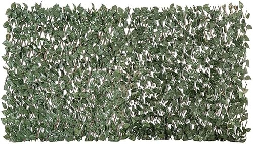 Maple Leaf Willow Fence – Expandable Privacy Trellis Panel – 1 to 5 Piece Options – Artificial Greenery Screen for Garden, Patio, Balcony – UV Resistant & Weatherproof (1 Piece)