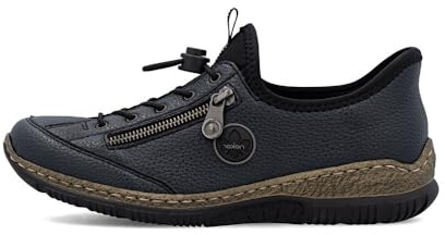 Rieker Womens N3267-01 Ready 2 Go Black Slip On Casual Shoes (Navy, UK Footwear Size System, Adult, Women, Numeric, Medium