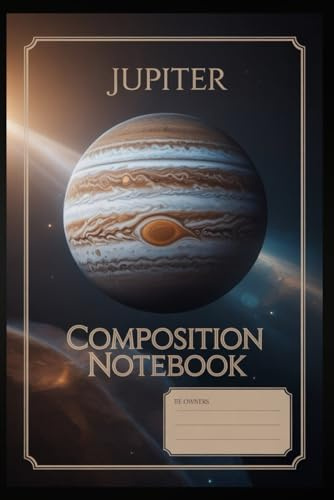 SOLAR SYSTEM - JUPITER; Ruled notebook: 100 pages, 6 x 9 inch, 15 cm x 22 cm, Writing notebook, Notebook:: NOTEBOOK WITH GRIDDLED PAGES, essential in the classroom — school supplies for studies.