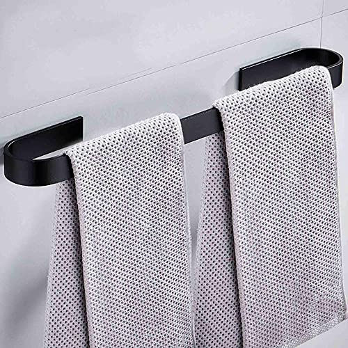 KJHFD Handtuchschienelwand montiertes Handtuchregal Kleber Handtuchhalter Einer Pole ohne Bohrraum Aluminium für Küchentoilette