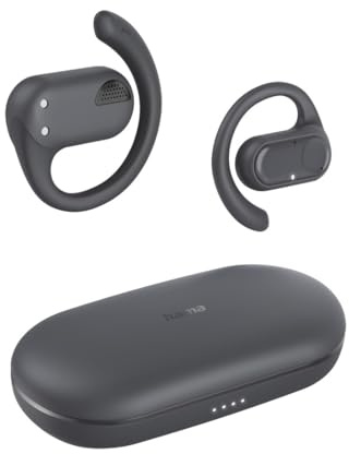 Hama Bluetooth®-Kopfhörer Spirit Open, TWS, Ohrbügel, ENC, App, IPX4, Bluetooth 5.3, True Wireless, Open-Ear, Open Wearable Stereo, für Sport, Büro und Telefonate, Schwarz