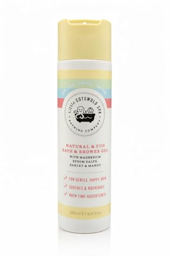 Children's Natural & Fun Bath & Shower Gel with Magnesium Epsom Salts, Barley & Mango, 250ml