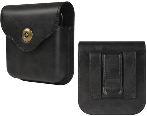 Galaxy Z Flip 7 PU Leder Handy Gürteltasche Herren, Gürtel Handytasche mit Clip Multifunktional Hülle für Samsung Galaxy Z Flip 7/6/5/4/3/2/5G/Motorola RAZR 5G/60/50/40/Ultra+/Huawei Pura X/P50 Pocket