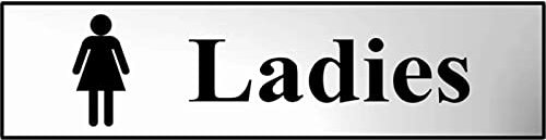 Scan SCA6002C Self adhesive chrome sign - Ladies - 200 x 50mm