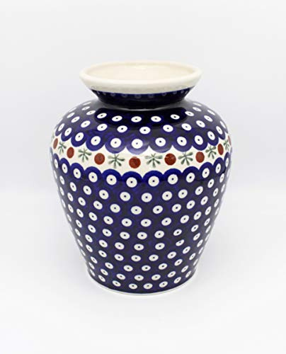 Original Bunzlauer Keramik Vase/Blumenvase, Höhe 19,7cm im Dekor 41