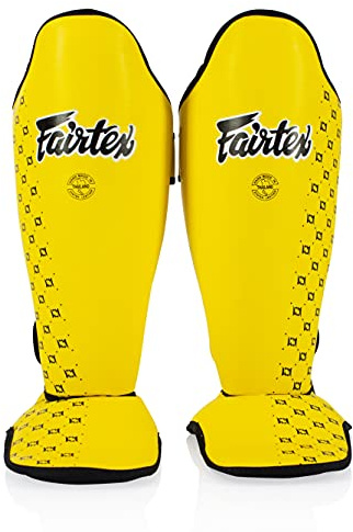 Fairtex Paratibie Muay Thai SP5 per Uomini, Donne e Bambini | Premium, Leggere e Resistenti | Protezione Estesa per Evitare periostiti Durante l'allenamento o Lo Sparring