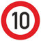 Zulässige Höchstgeschwindigkeit 10 km/h Schild 40 cm reflektierend Norm RA1 STVO Zeichen 274-51