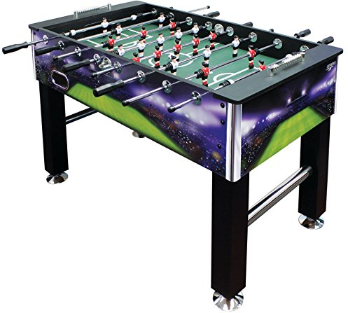 Carromco Kickertisch Arena-XT - Profi Kicker Tischfussball in blauem Design, Tischkicker für für fortgeschrittene Spieler, 4 Kickerbällen, Gewicht 39 kg