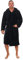 L.E.M.B. Hometrends Herren Damen Bademantel Kingston Microfaser Morgenmantel mit Kapuze schwarz XXL