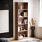 Vida Designs Cambridge 5 Tier Extra Large Bookcase, Walnut Wooden Shelving Display Storage Unit Office Living Room Furniture