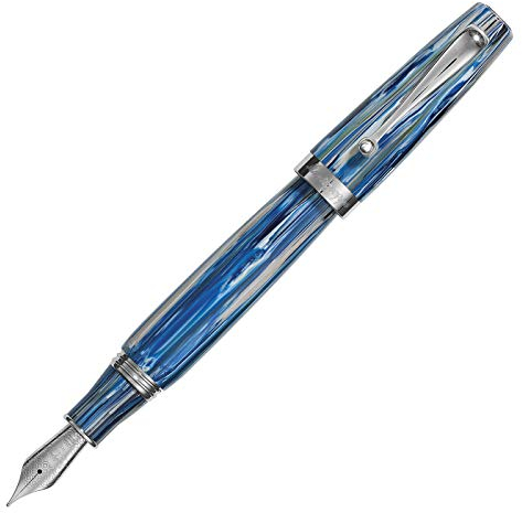 Montegrappa Mia Adriatic Sea Füllfederhalter aus Harz und Edelstahl in der Farbe Blau-Silber, Federstärke: EF, Länge: 14cm, ISMIA1I2
