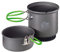 Set di cottura Optimus Terra Weekend HE - pentola da 0,95 L con scambiatore di calore e padella/coperchio | alluminio antiaderente e anodizzato | pentole ultraleggere per campeggio e trekking
