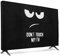 kwmobile 43 TV Hülle - Indoor Fernseher Bildschirmschutz Abdeckung - TV Bildschirm Staubschutzhülle - Don't Touch My TV Weiß Schwarz