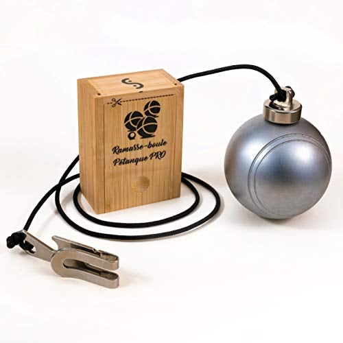 Ramasse boule de pétanque pro compétition magnétique- aimant néodyme usiné et protégé (ne casse pas comme les autres) longueur réglable 90cm avec pince d'attache et décapsuleur - Modèle déposé