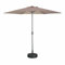 Alice's Garden - Parasol droit rond Ø300cm - Touquet Taupe - mât central en aluminium orientable et manivelle d'ouverture