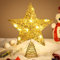 WHOLEV Estrella Superior De árbol De Navidad Dorada, 20CM, 15 Luces LED para Decoraciones De El Hogar