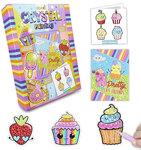 Abeec Crystal Painting Kit - Diamond Art for Kids and Adults - Arts and Crafts - Includes Gems and Painting Tools - Crystal Art Kits
