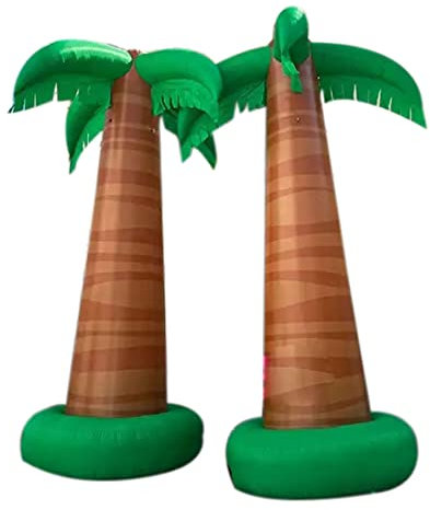 4,5 m riesiges aufblasbares Baummodell, Outdoor aufblasbare Palme Sommer Strand Hintergrund Bühnendekoration (1 Stück)