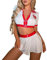 Sexy Dessous Damen für Sex,Negligee Damen Sexy,Ausgefallenes Cosplay Dessous Set Babydoll Lingerie Erotisch Unterwäsche Rollenspiel Kostüm Kleid Erotische BH und Höschens Set
