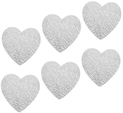 MAGICLULU 6 Pezzi Tovagliette A Forma Di Cuore Tovagliette Resistenti Al Calore Tovagliette Eleganti Tovagliette Decorative Da Pranzo - Tovagliette Per La Casa Antiscivolo