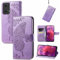 JIUNINE Cover per Motorola Moto G24 / G04 / G04S / Moto E14, Custodia Interno TPU Antiurto Portafoglio con Disegni di Farfalla [Carta Fessura] [Supporto Stand] Cover Libro in PU Pelle, Viola