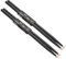QUARKZMAN 2 Paires de Baguettes de Batterie en Érable avec Poignées Antidérapantes 7A Noir Baguette de Batterie Classique en Bois pour Instrument de Musique Percussion