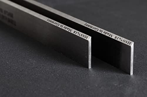 2 Stück Hobelmesser 260 x 20 x 3 mm HSS%18 Streifenhobelmesser