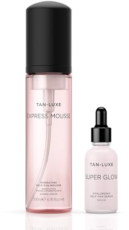 Tan-Luxe Express Selbstbräunungsmousse (200ml) + Tan-Luxe SUPER GLOW Selbstbräuner-Serum (30 ml) bündeln