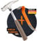 PICARD Latthammer Nr. 298 + Mini BlackGiant® + Sticker | 600 g Kopfgewicht | Glatte Bahn | Magnetischer Nagelhalter | Korrosionsgeschützt | Chrom-Molybdän-Stahlrohrstiel | GS-geprüft | Länge 320 mm