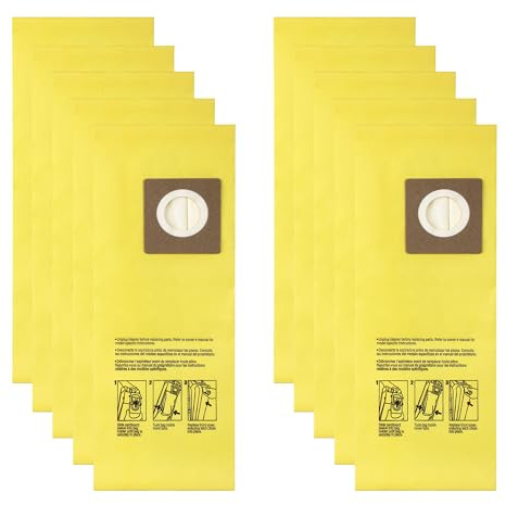 HOLEPU AH10243 Upright Bags for Hoover Commercial Hushtone, 10 Pack
