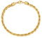 Philip Jones Men's 5mm Gold Plated Steel 8 Inch Round Rope Wheat Chain Bracelet